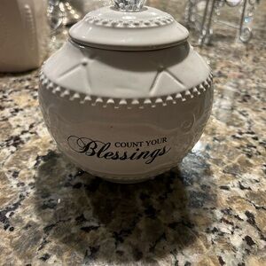 Elegant White Ceramic Jar with Lid